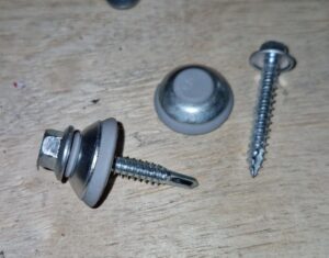 Tornillos 1.5" punta calada para madera con arandela Epdm x 50 unidades