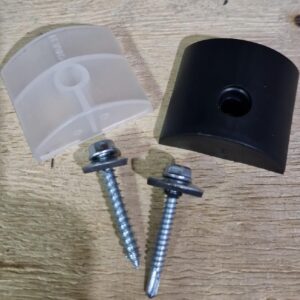 Tope traslúcido de fijación para chapas onduladas y grecas con tornillo 1.5 " punta calada para madera x 50 unidades
